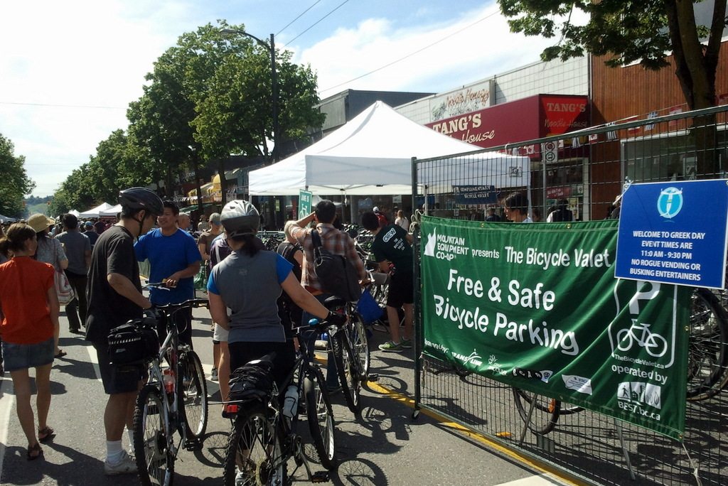 The Bicycle Valet at Greek Day 2012 in Kitsilano