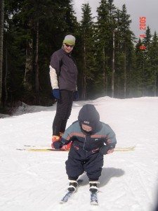 skiing lessons toddler plastic skis hollyburn vancouver