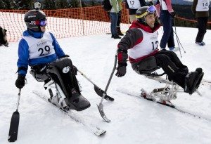 skiing and snowboarding VASS sit-skiing