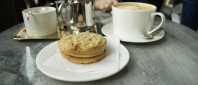 The wonderful peanut butter sandwich cookie at Beaucoup Bakery